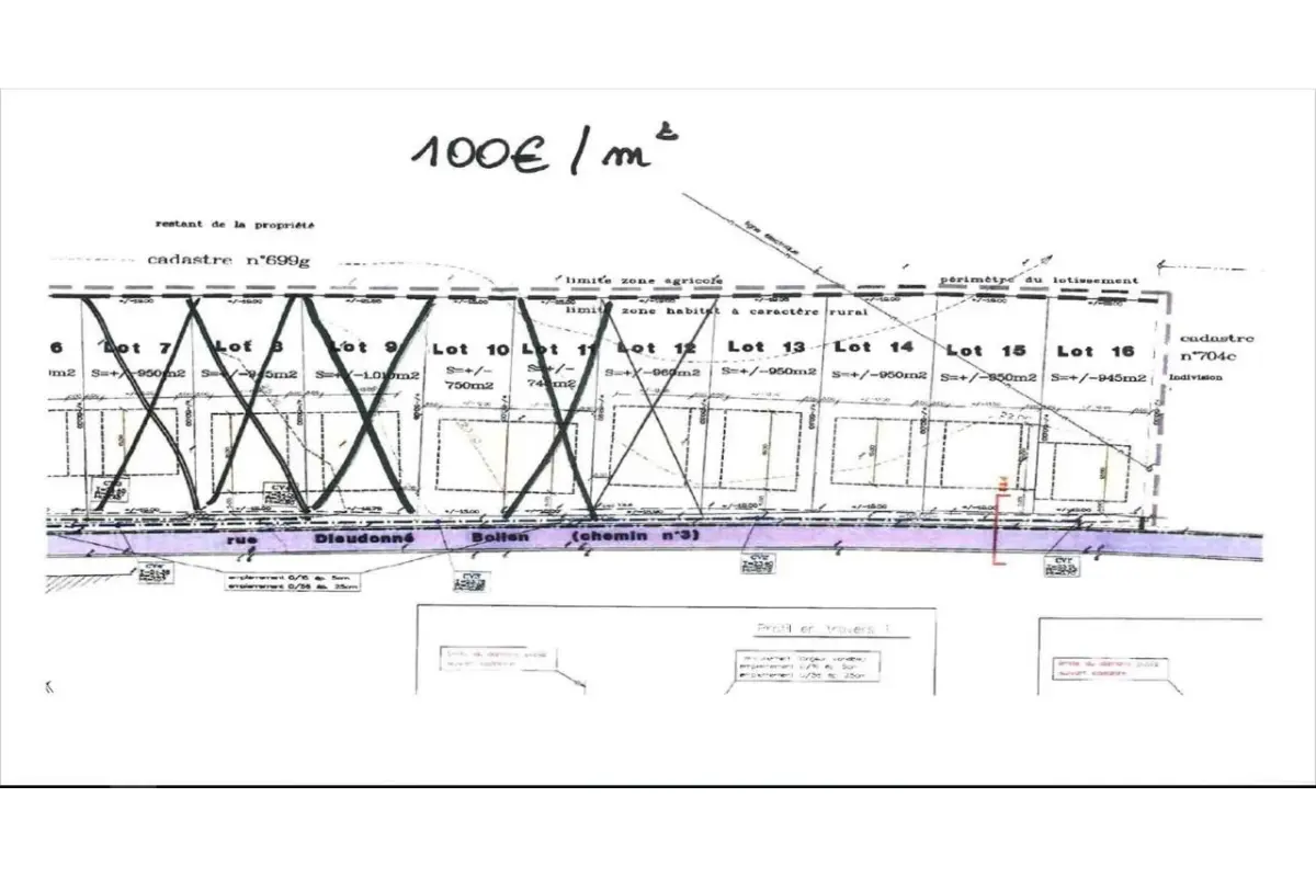 Terrain à vendre à Lantremange 4300 95000.00€  chambres m² - annonce 17145