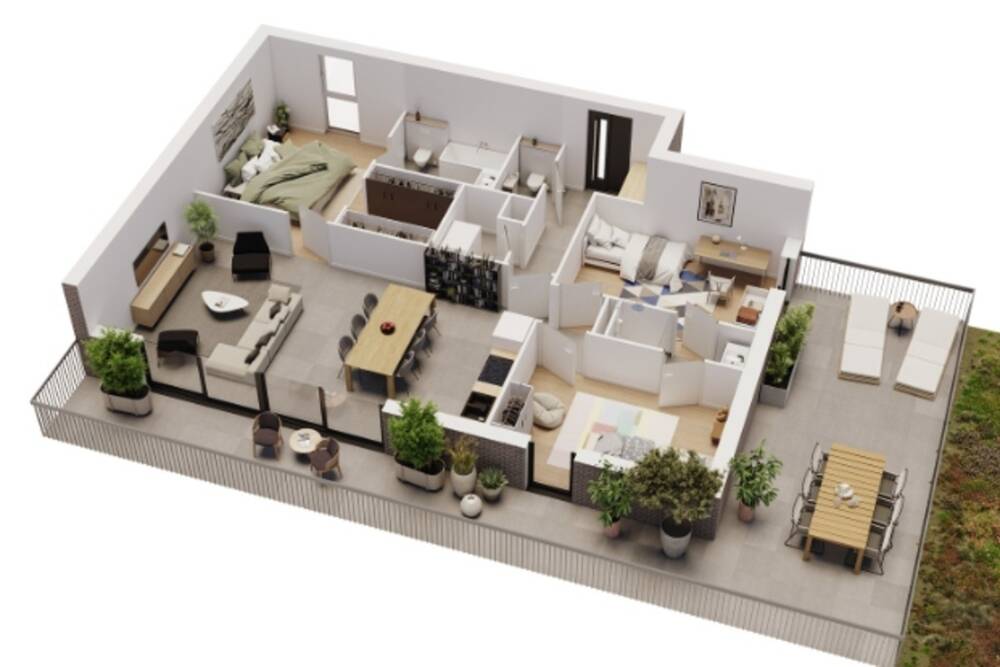 Penthouse à vendre à Ans 4430 0.00€ 3 chambres m² - annonce 1369225