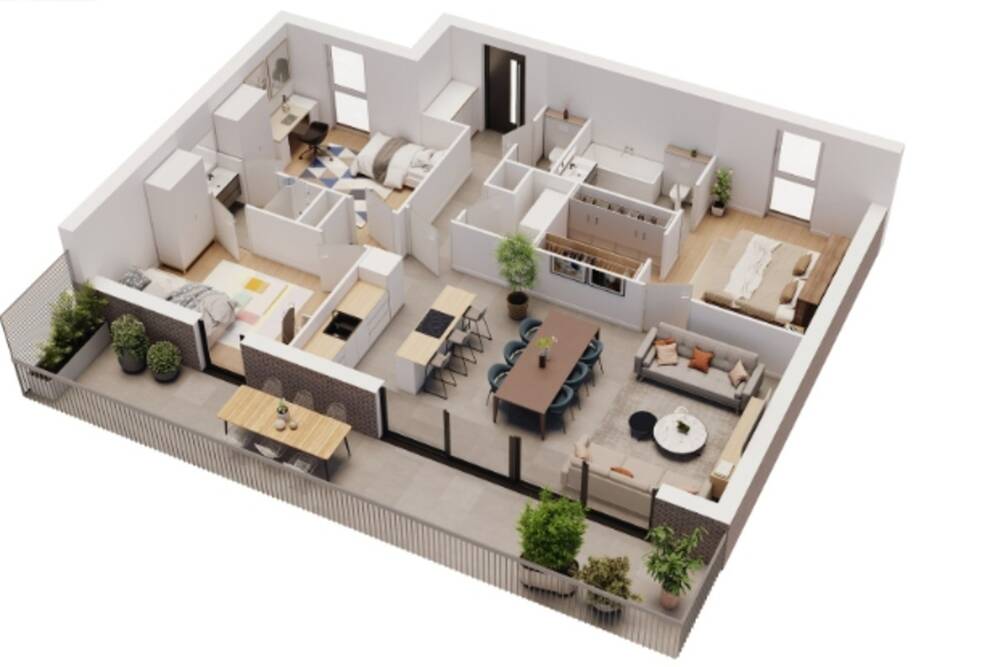 Appartement à vendre à Ans 4430 0.00€ 3 chambres m² - annonce 1369226