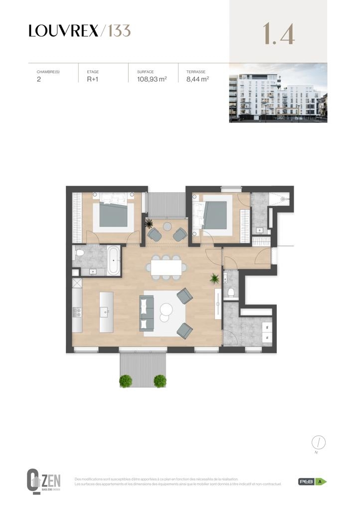 Appartement à vendre à Liège 4000 381100.00€ 2 chambres 108.93m² - annonce 1398018