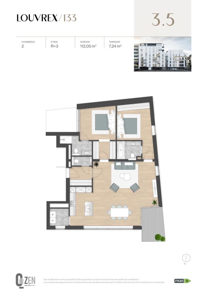 Appartement à vendre à Liège 4000 412000.00€ 2 chambres 112.05m² - annonce 1398291