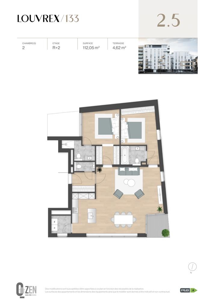 Appartement à vendre à Liège 4000 396550.00€ 2 chambres 112.05m² - annonce 1398284