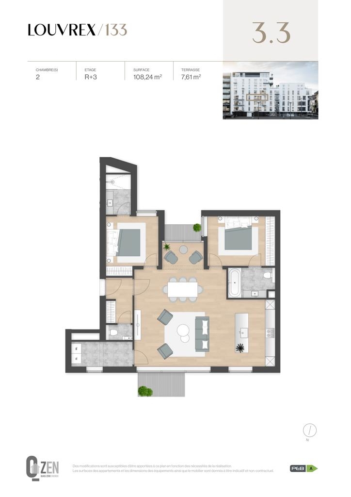 Appartement à vendre à Liège 4000 391400.00€ 2 chambres 108.24m² - annonce 1398017