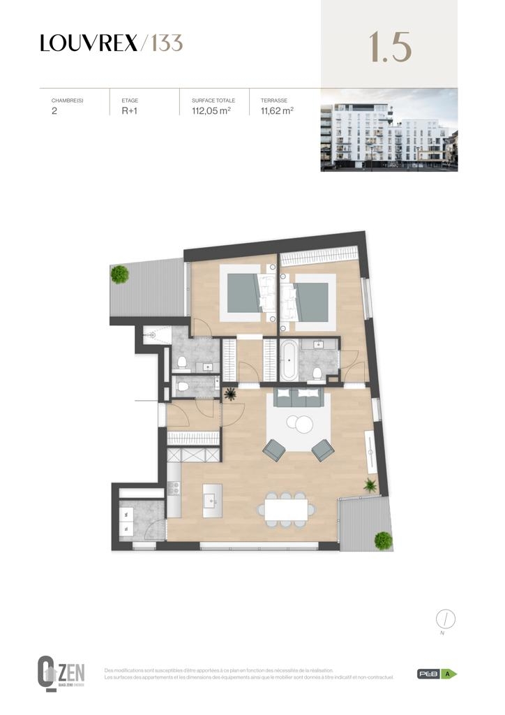 Appartement à vendre à Liège 4000 396550.00€ 2 chambres 112.05m² - annonce 1398019