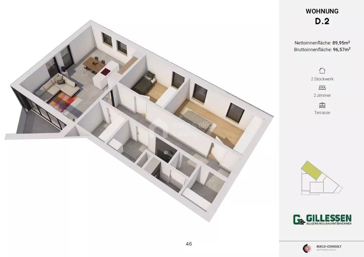 Appartement à vendre à Saint-Vith 4780 383372.00€ 2 chambres 89.95m² - annonce 326825