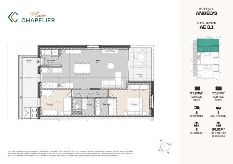 Appartement à vendre à Herve 4650 369000.00€ 2 chambres 97.00m² - annonce 326719