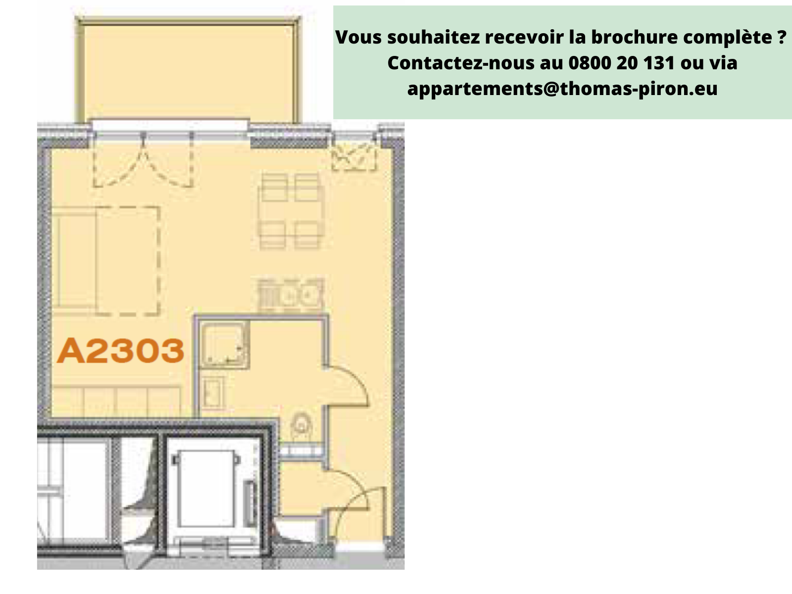Studio à vendre à Seraing 4100 143000.00€  chambres 43.00m² - annonce 365539