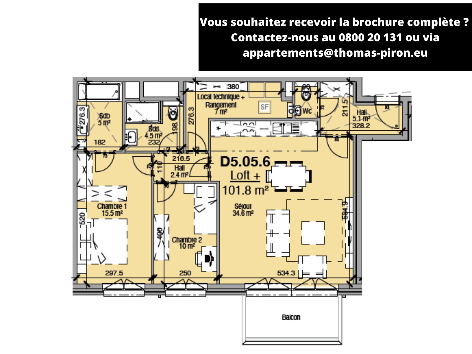 Loft à vendre à Liège 4000 305000.00€ 2 chambres 102.00m² - annonce 366071