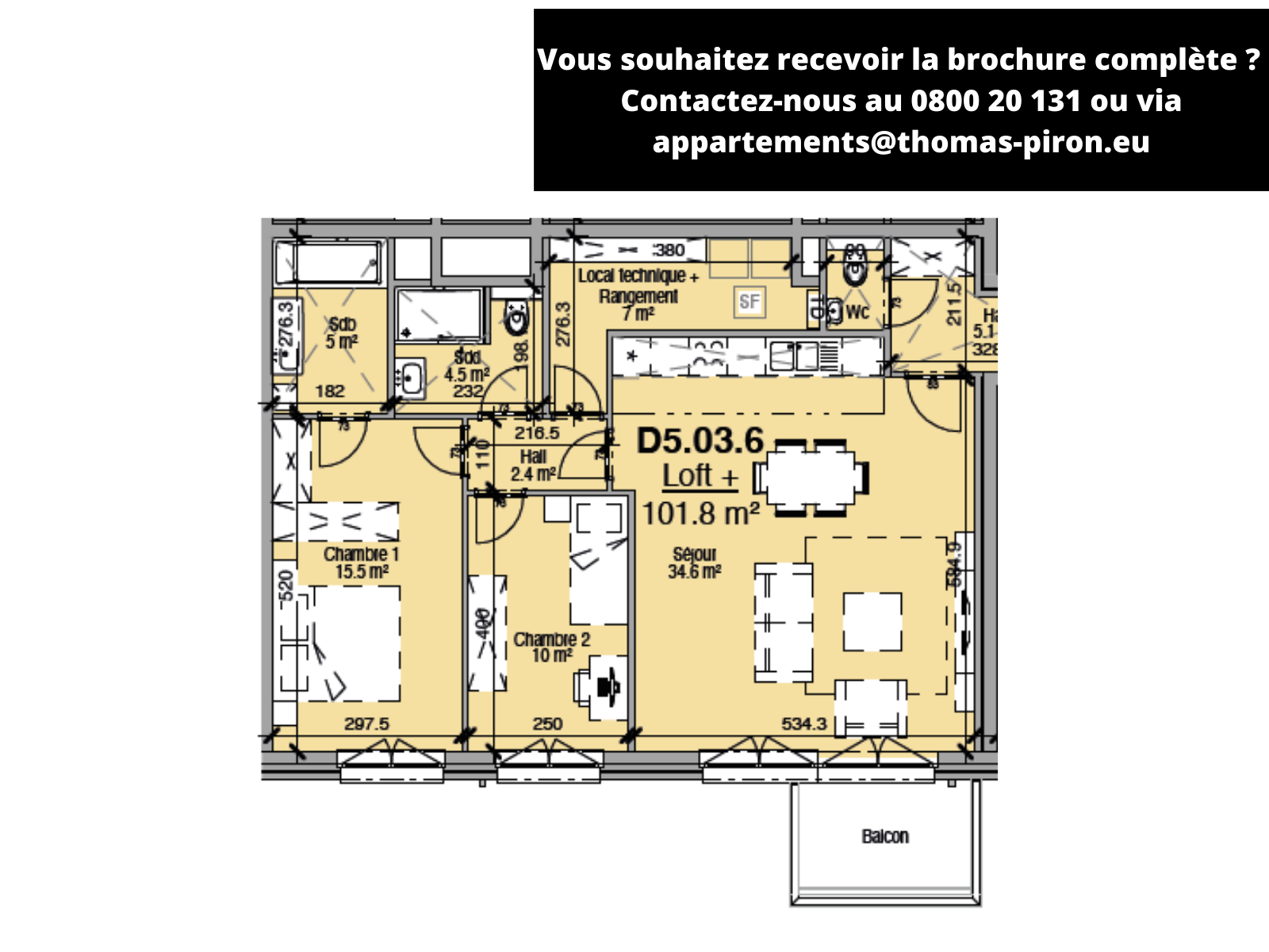 Loft à vendre à Liège 4000 275000.00€ 2 chambres 102.00m² - annonce 366223