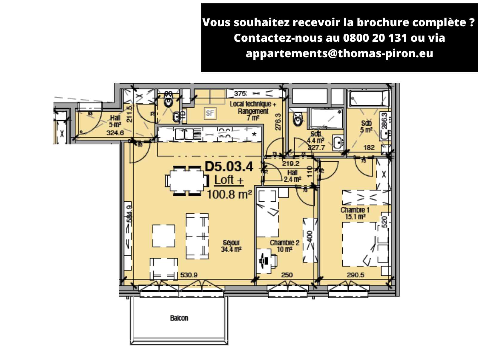 Loft à vendre à Liège 4000 270000.00€ 2 chambres 101.00m² - annonce 366224