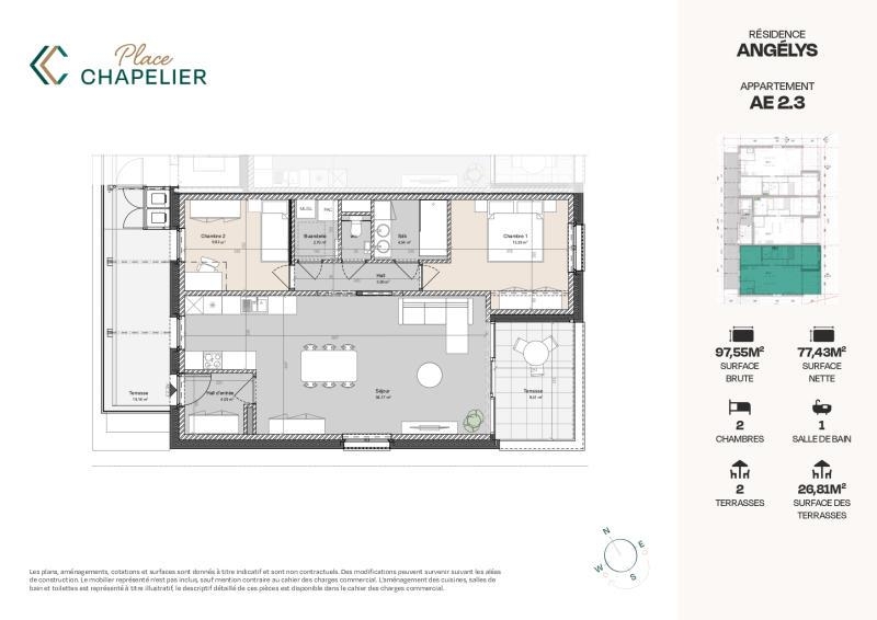 Appartement à vendre à Herve 4650 345000.00€ 2 chambres 97.00m² - annonce 421587