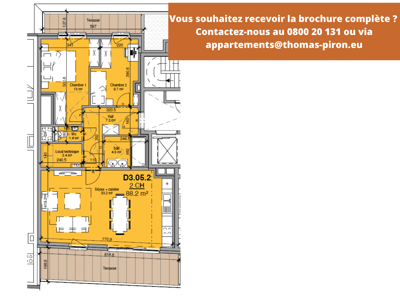 Appartement à vendre à Liège 4020 327000.00€ 2 chambres 88.00m² - annonce 555736