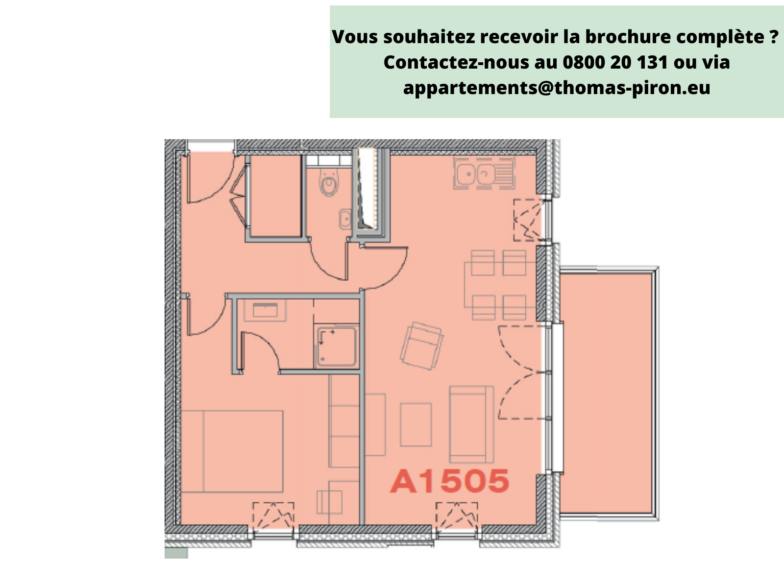 Appartement à vendre à Seraing 4100 186000.00€ 1 chambres 60.00m² - annonce 555672