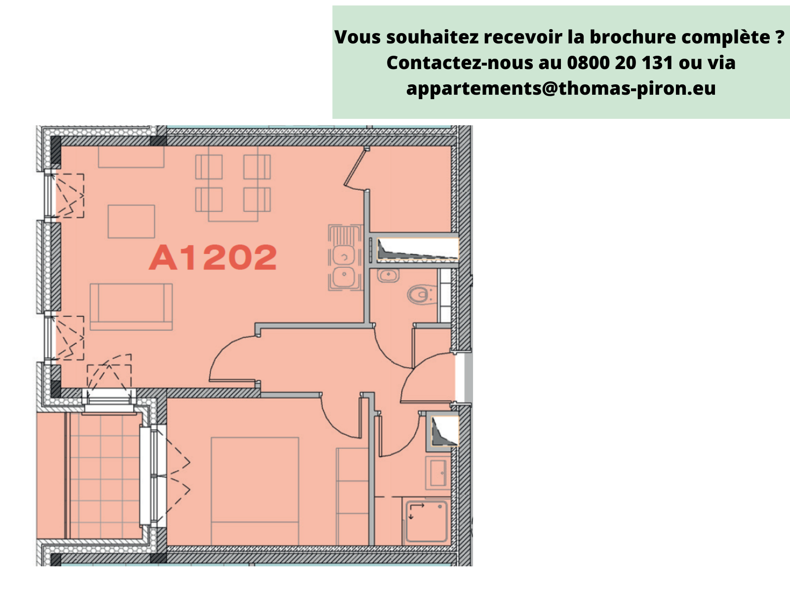 Appartement à vendre à Seraing 4100 157000.00€ 1 chambres 55.00m² - annonce 555669