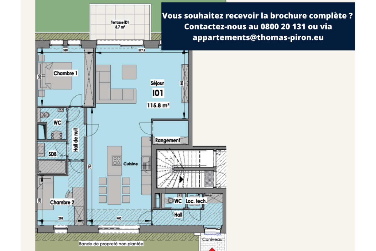 Appartement à vendre à Eupen 4700 0.00€ 2 chambres 116.00m² - annonce 602662