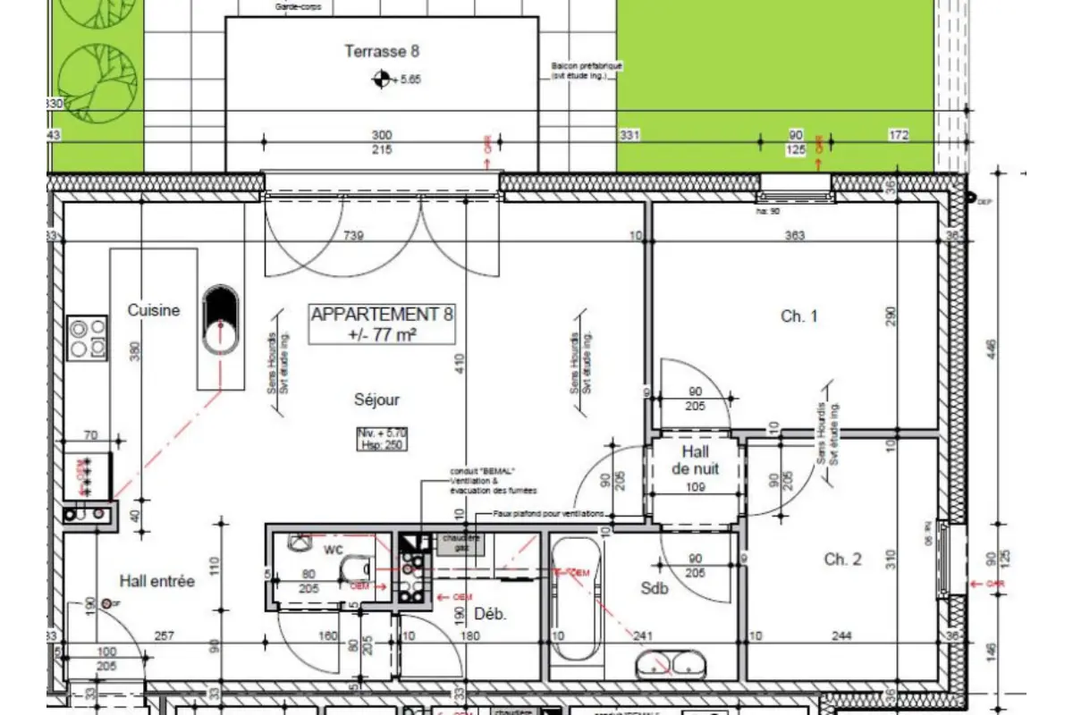 Appartement à vendre à Trooz 4870 230000.00€ 2 chambres 77.00m² - annonce 606641