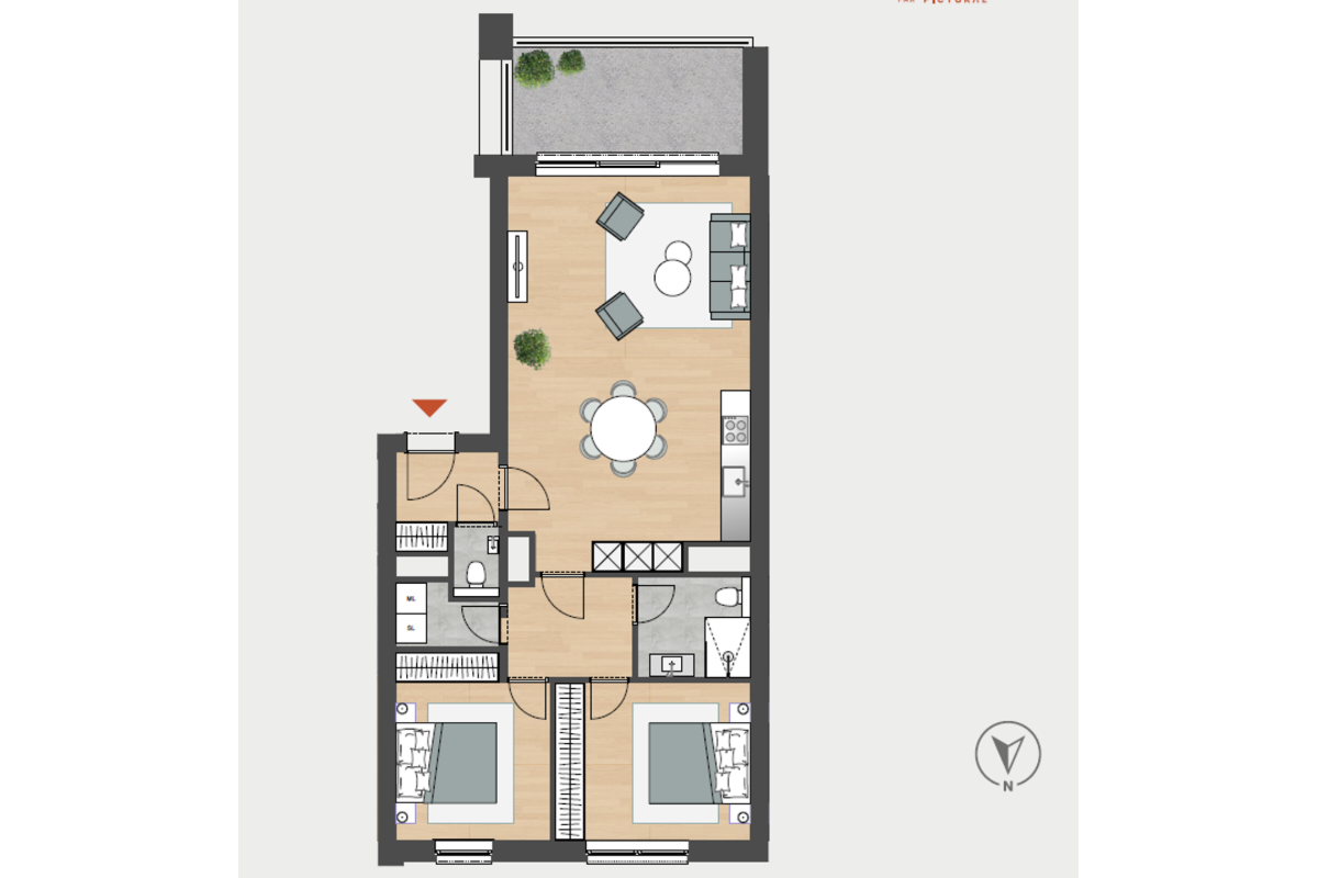 Appartement à vendre à Angleur 4031 0.00€ 2 chambres 77.00m² - annonce 725920