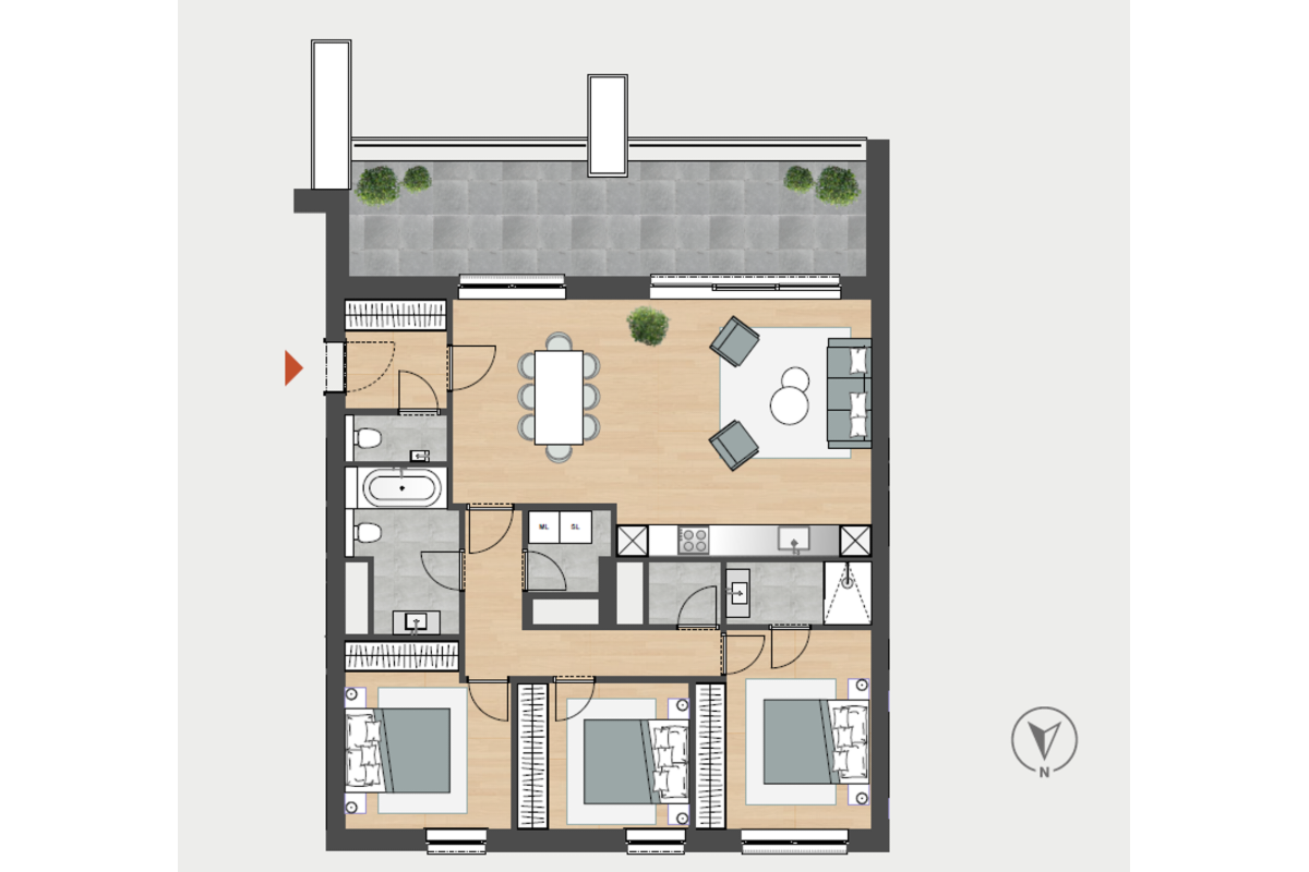 Penthouse à vendre à Angleur 4031 0.00€ 3 chambres 94.00m² - annonce 725926