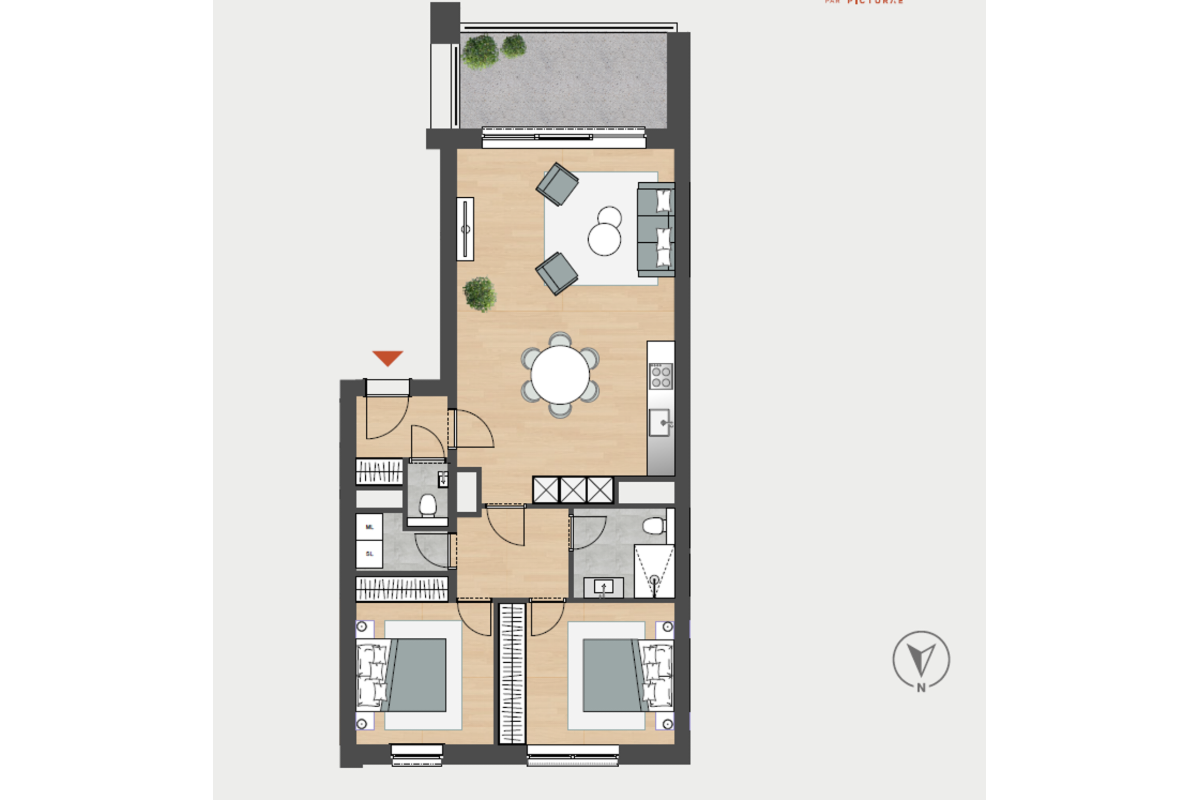 Appartement à vendre à Angleur 4031 0.00€ 2 chambres 76.60m² - annonce 725913