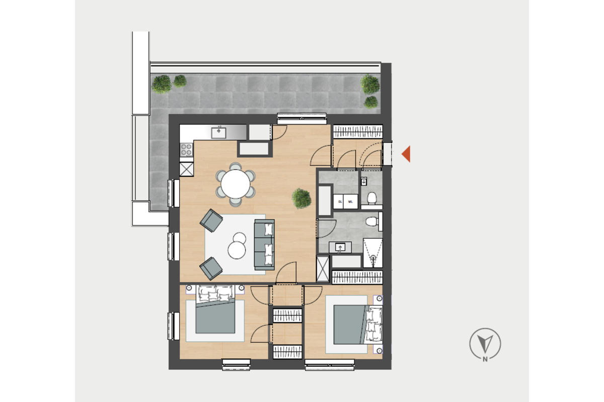 Penthouse à vendre à Angleur 4031 0.00€ 2 chambres 75.00m² - annonce 725923