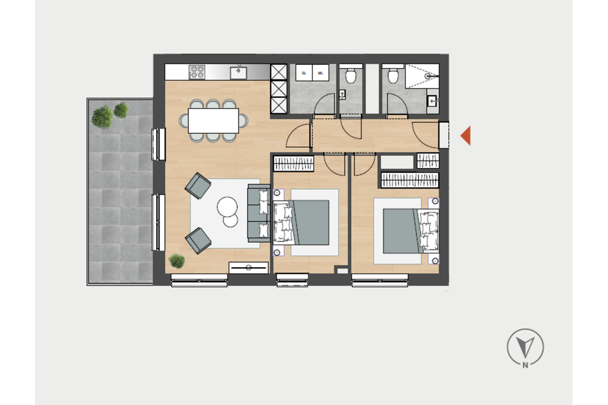 Rez-de-chaussée à  à Angleur 4031 0.00€ 2 chambres 69.50m² - annonce 725901