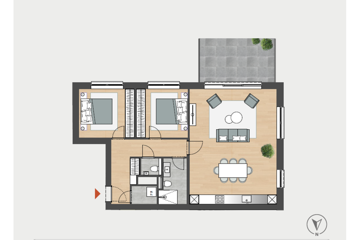 Rez-de-chaussée à vendre à Angleur 4031 0.00€ 2 chambres 79.70m² - annonce 725907