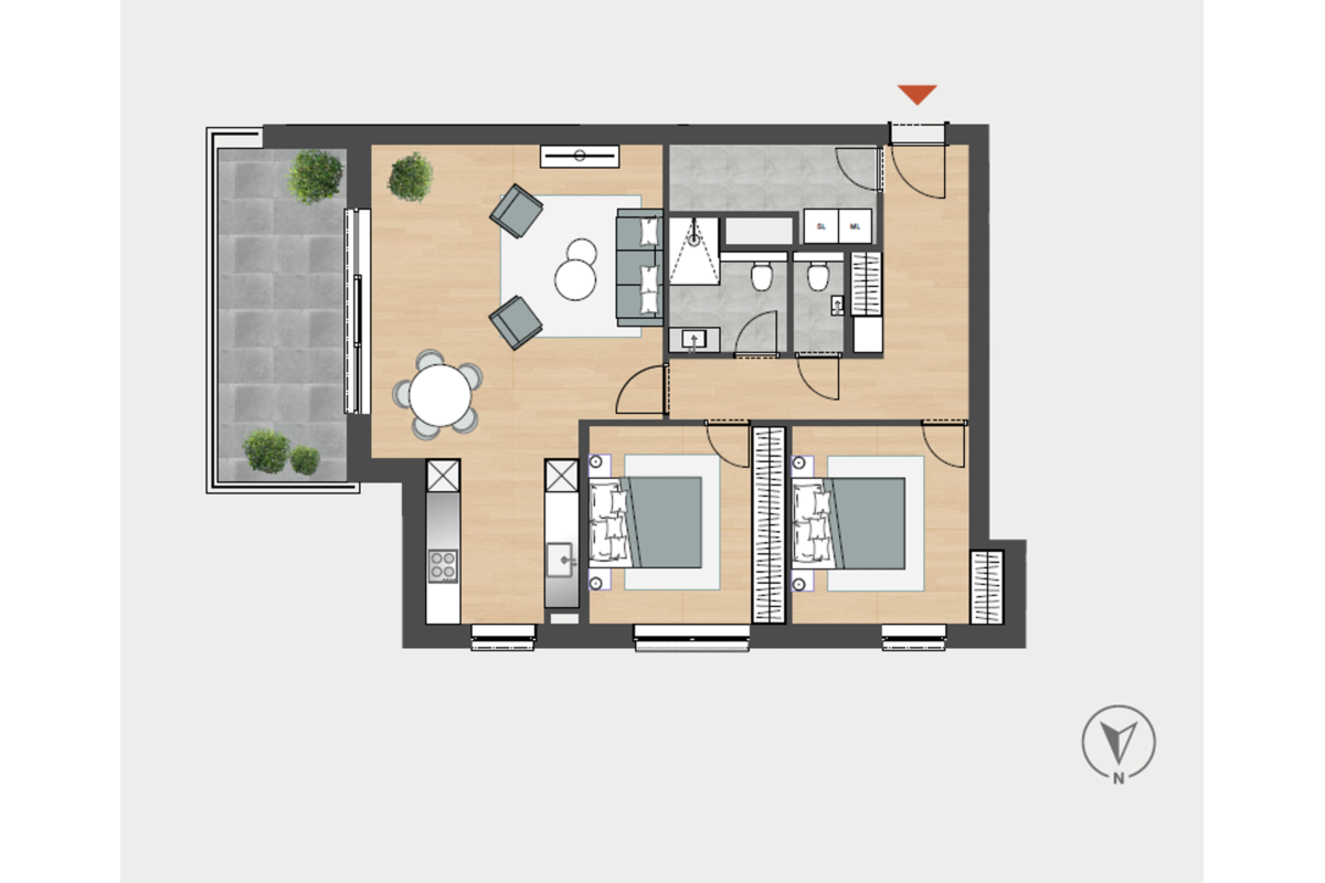 Appartement à vendre à Angleur 4031 0.00€ 2 chambres 83.70m² - annonce 725910