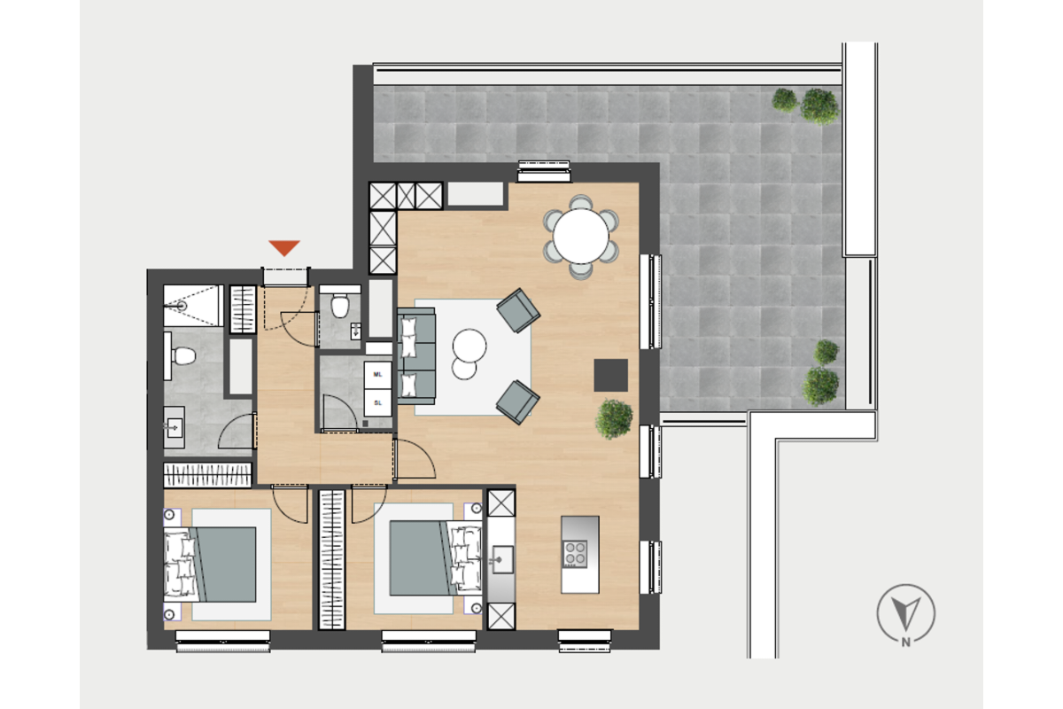 Penthouse à  à Angleur 4031 0.00€ 2 chambres 84.40m² - annonce 627655