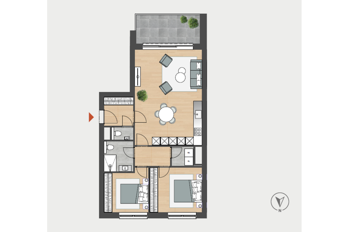 Rez-de-chaussée à  à Angleur 4031 0.00€ 2 chambres 72.00m² - annonce 725903