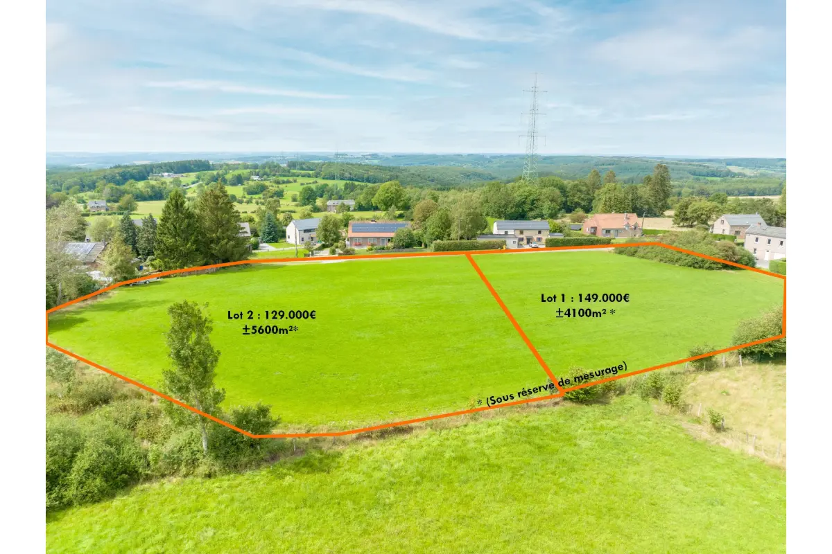 Terrain à vendre à Ferrières 4190 129000.00€  chambres m² - annonce 622902