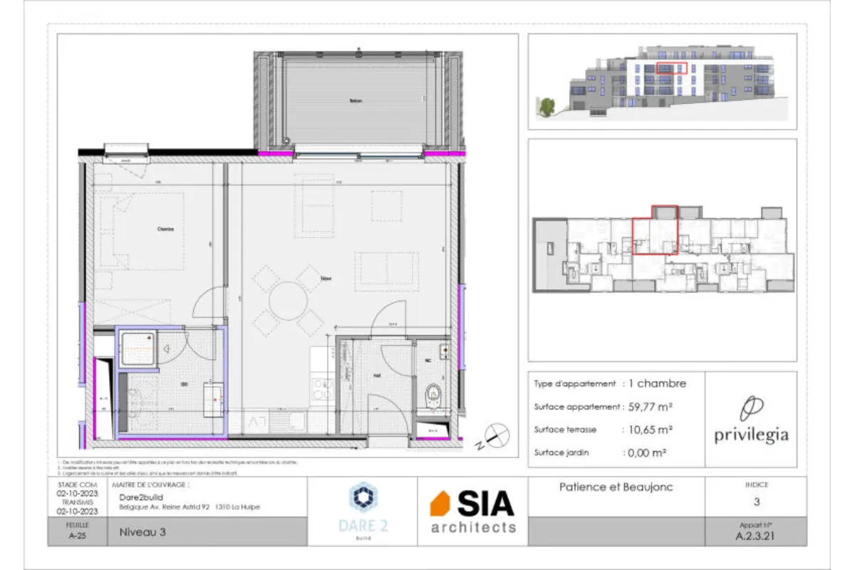 Appartement à vendre à Liège 4000 221595.00€ 1 chambres 59.00m² - annonce 661310