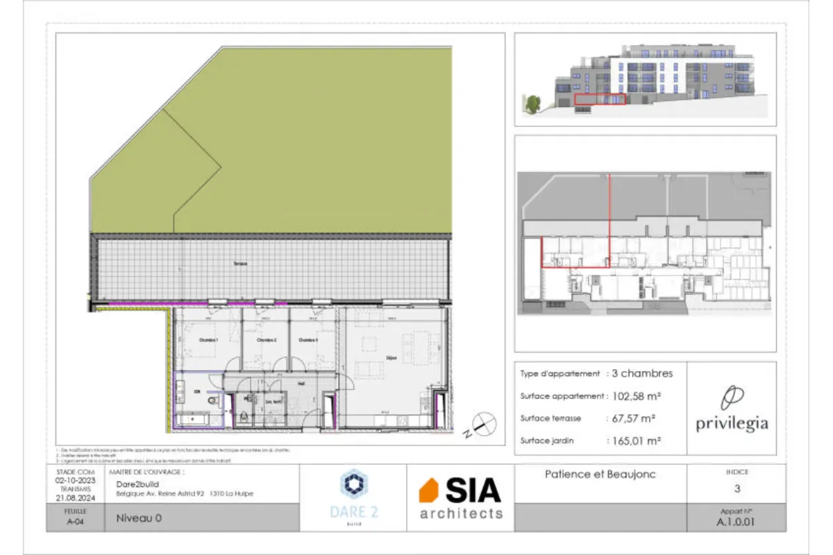 Rez-de-chaussée à vendre à Liège 4000 381402.00€ 3 chambres 102.00m² - annonce 661307