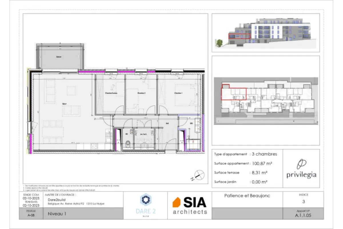 Appartement à vendre à Liège 4000 309028.00€ 3 chambres 100.00m² - annonce 661291