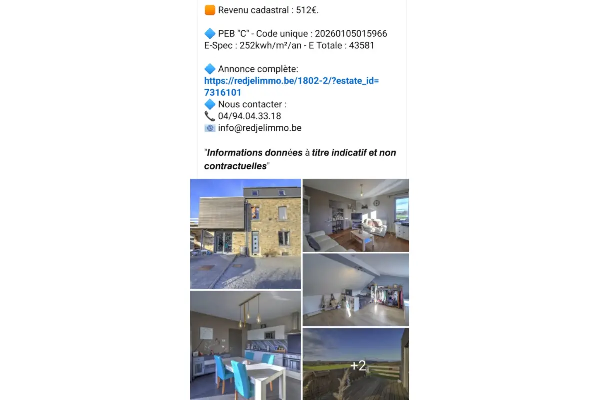 Maison à vendre à Comblain-au-Pont 4170 348000.00€ 4 chambres 117.00m² - annonce 668559