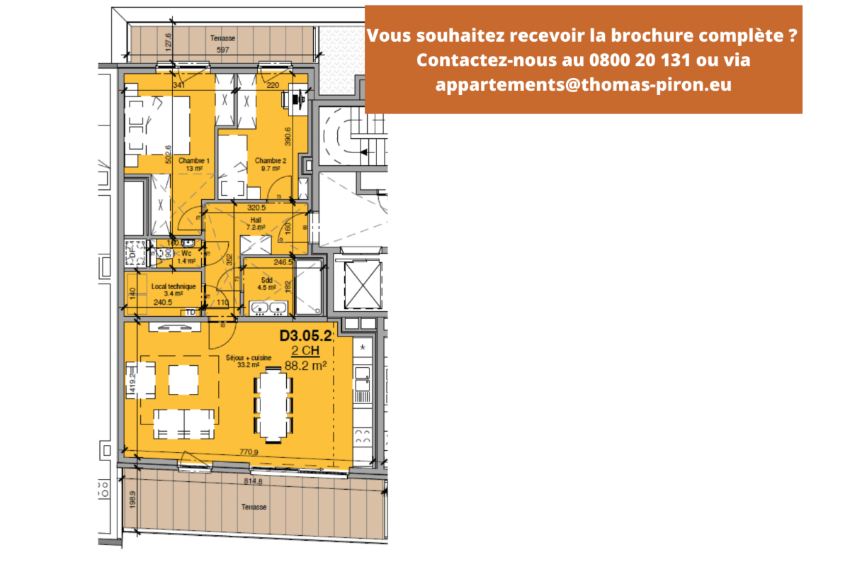 Appartement à vendre à Liège 4020 313983.00€ 2 chambres 88.00m² - annonce 671340