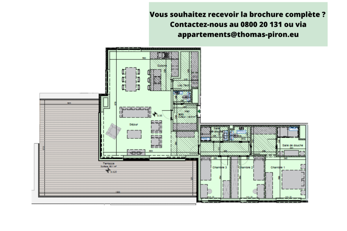 Appartement à vendre à Hannut 4280 595000.00€ 3 chambres 140.50m² - annonce 671311
