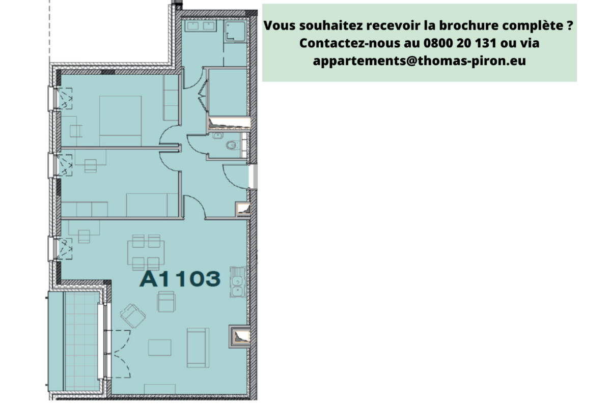 Appartement à vendre à Seraing 4100 248000.00€ 2 chambres 99.00m² - annonce 671293