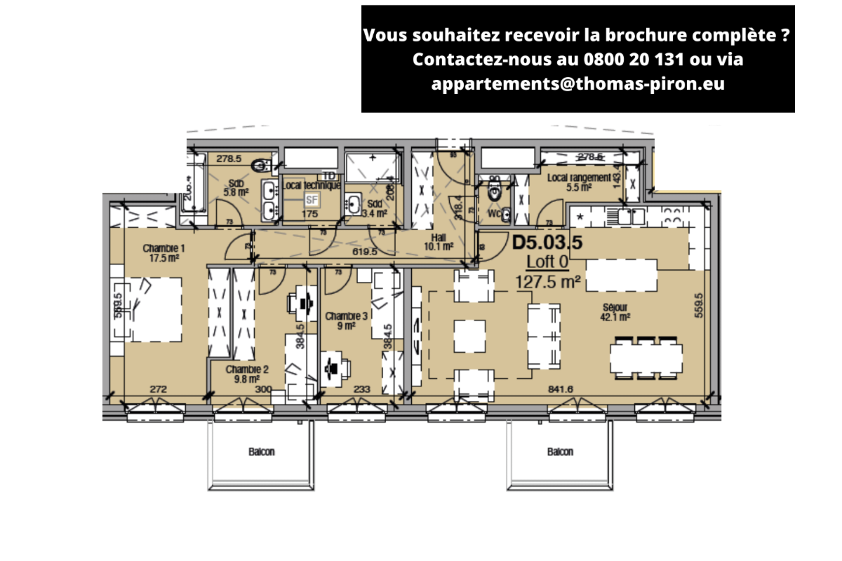 Loft à vendre à Liège 4020 347645.00€ 3 chambres 128.00m² - annonce 671308