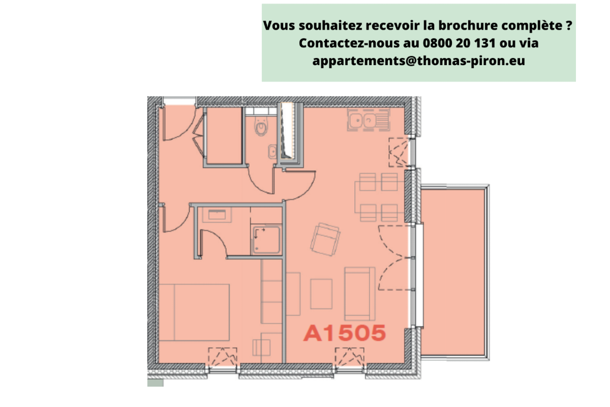 Appartement à vendre à Seraing 4100 186000.00€ 1 chambres 60.00m² - annonce 671287
