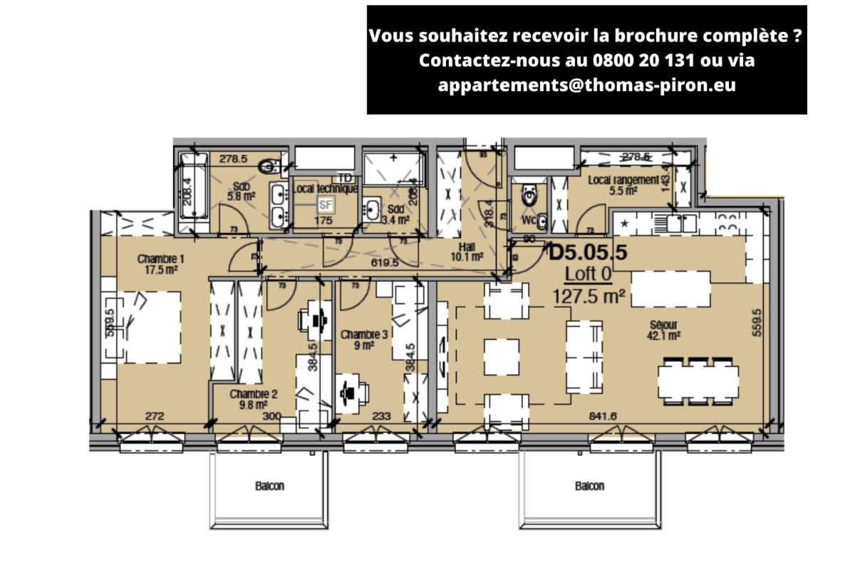 Loft à vendre à Liège 4020 362645.00€ 3 chambres 128.00m² - annonce 671304