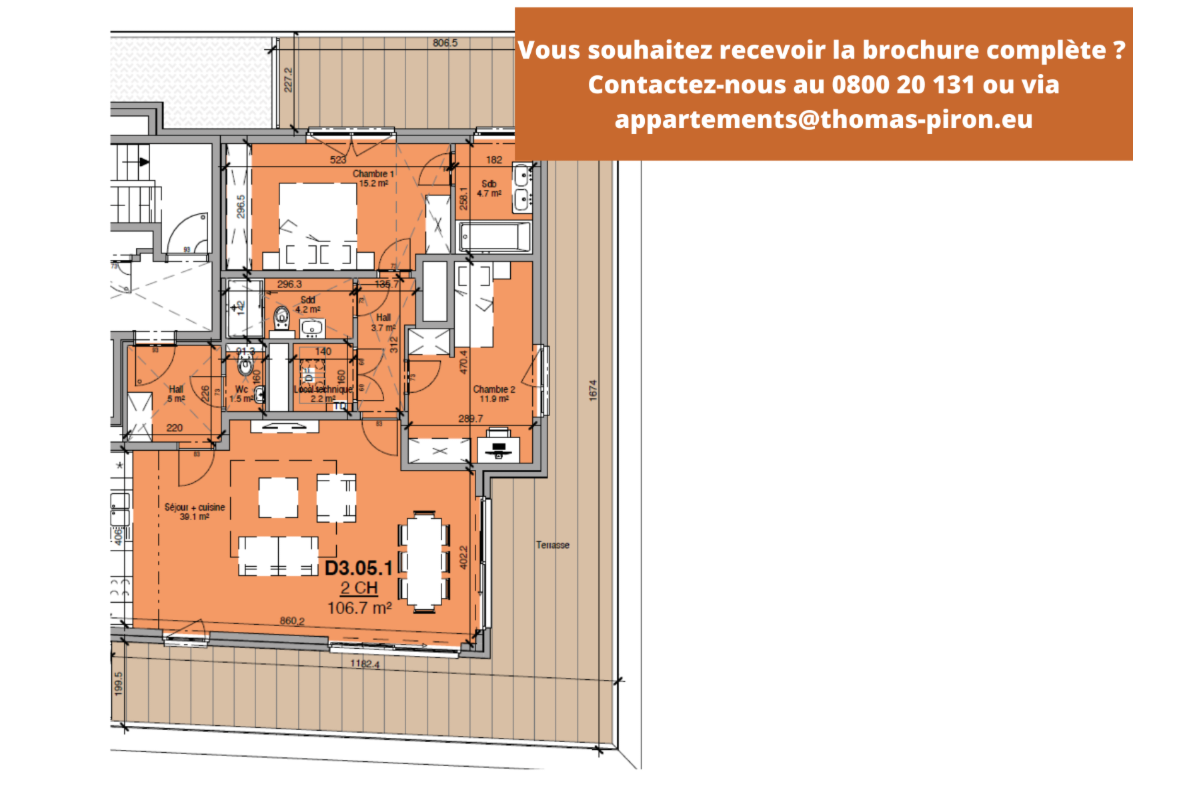 Appartement à vendre à Liège 4020 384983.00€ 2 chambres 107.00m² - annonce 671342