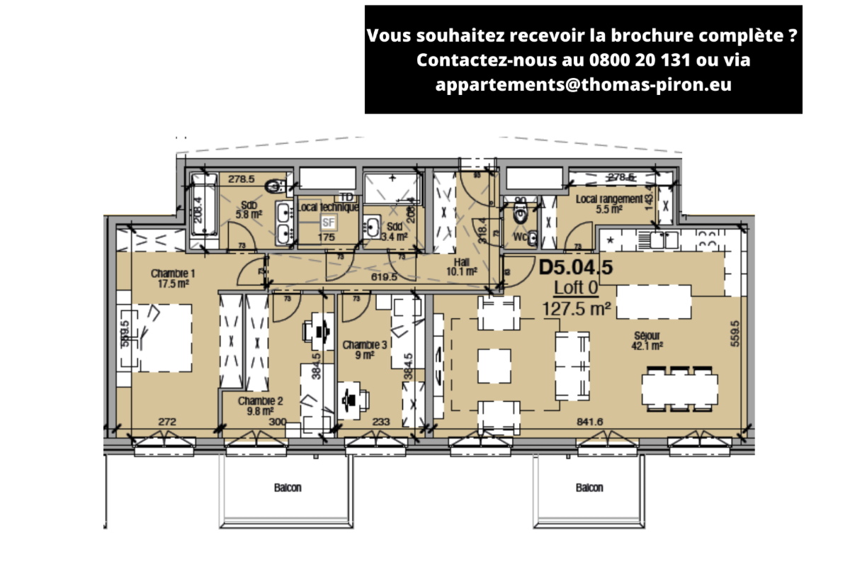 Loft à vendre à Liège 4020 352645.00€ 3 chambres 128.00m² - annonce 671309