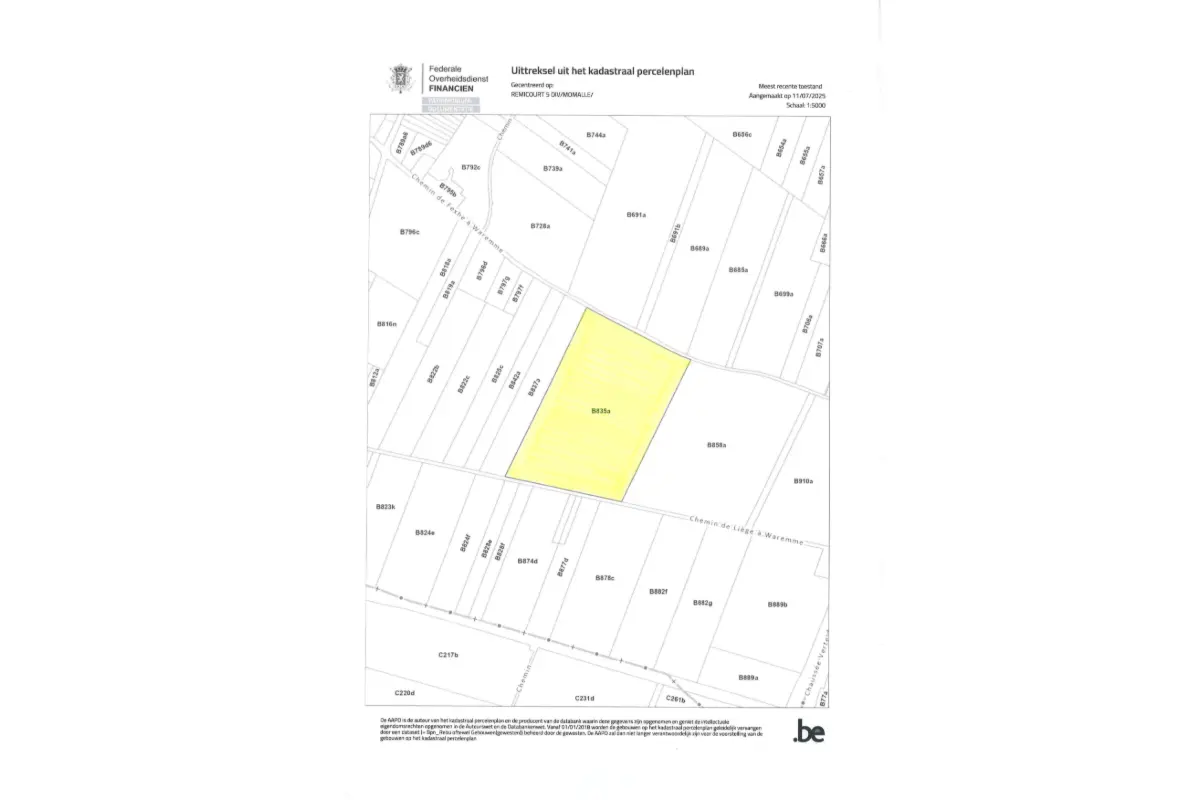Terrain à vendre à Momalle 4350 1830000.00€  chambres m² - annonce 690581
