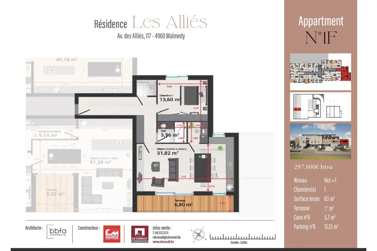 Appartement à vendre à Malmedy 4960 297000.00€ 1 chambres 83.00m² - annonce 724321