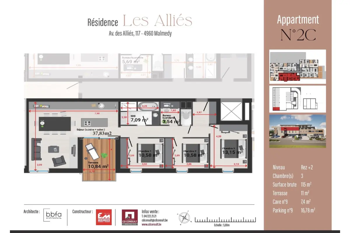 Appartement à vendre à Malmedy 4960 419000.00€ 3 chambres 115.00m² - annonce 724324