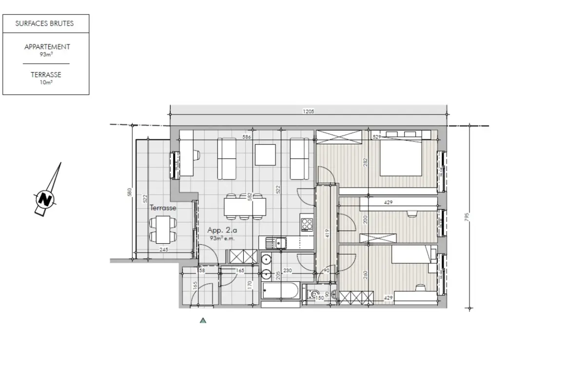 Appartement à louer à Seraing 4100 935.00€ 2 chambres 95.00m² - annonce 700036