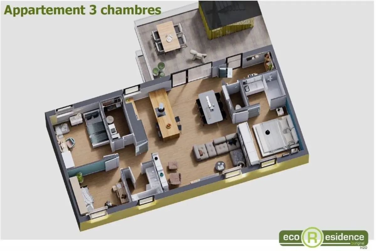 Appartement à vendre à Verviers 4800 243500.00€ 3 chambres 109.00m² - annonce 815461
